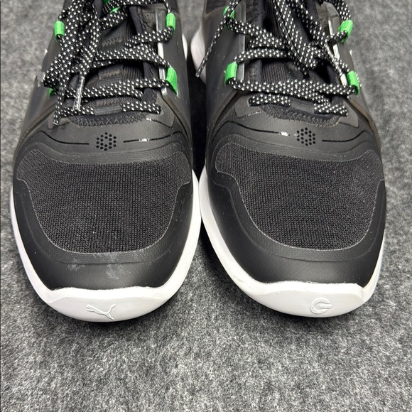 Puma Black and Green Athletic Shoes with Cushioned Sole - Picture 5 of 9